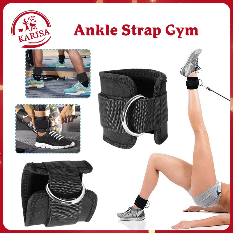 Adjustable Ankle Strap Gym Leg Cable Black Gym Weight Lifting Cable