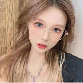 2022 Graded eyeglasses for women 0-600° Eo optical eyeglasses anti radiation eyeglasses for women with case TR90  Anti-Blue Light Anti-Radiation Plain-Face Handy Tool Student Class ins High-Value Glasses Myopia Female With Deg #6