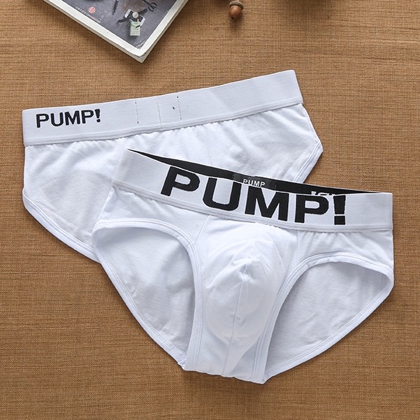 Pump Men Quality Plain Thick Cotton Briefs Man Underwear Shopee