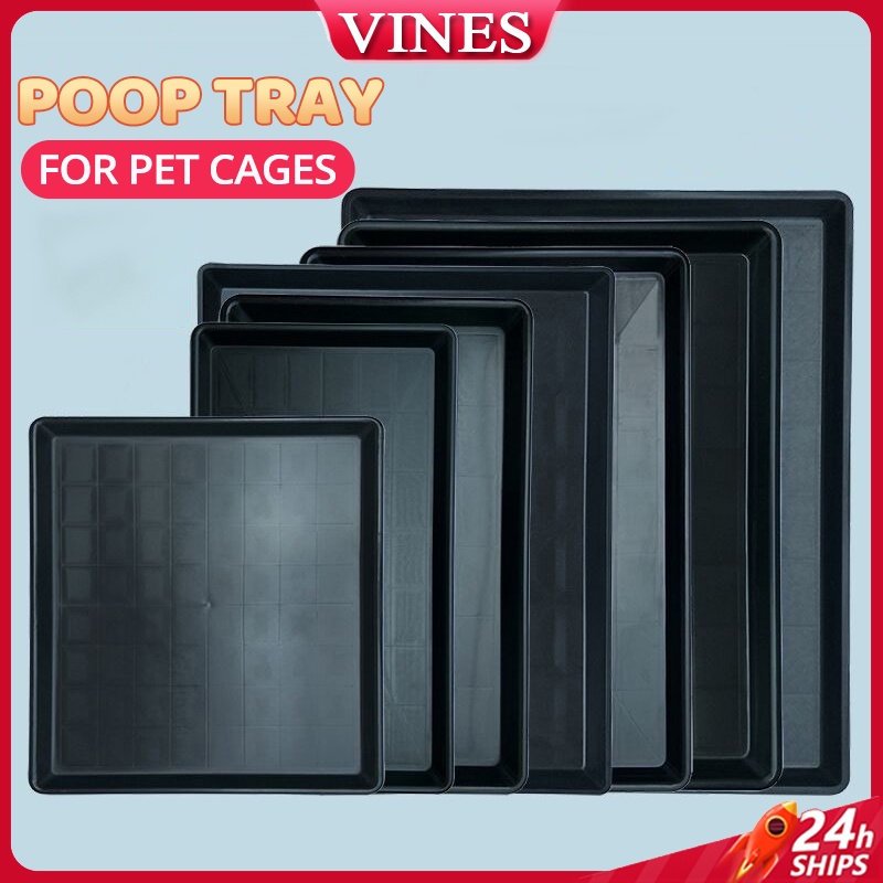 Poop Tray Plastic For Heavy Duty Pet Cage Folding Collapsible Fixed Dog Cat Rabbit Replacement