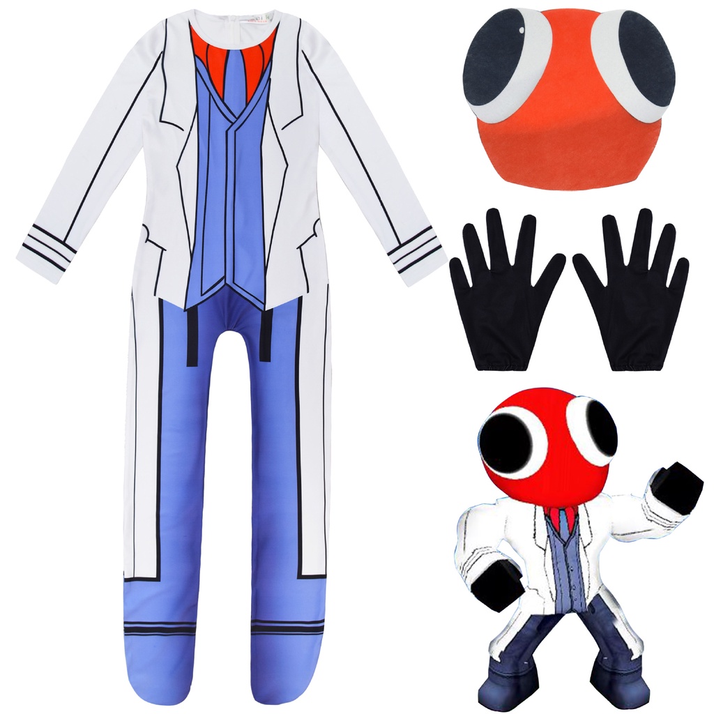 Kids Roblox Rainbow friend Game Cosplay Costume with Mask Gloves Boys