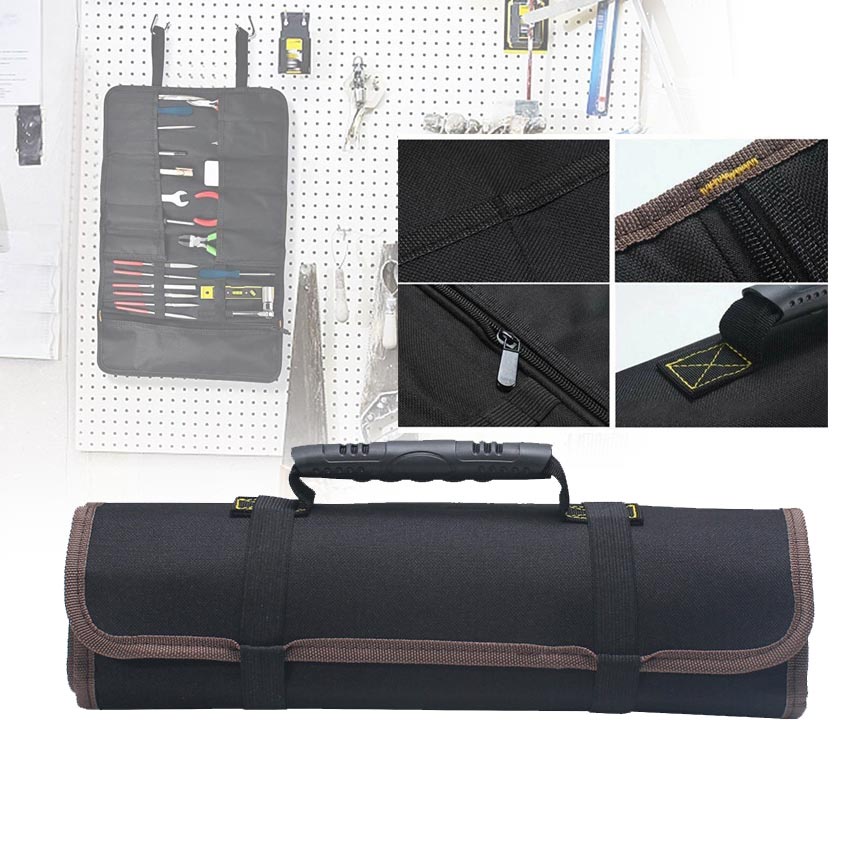 Multifunction Tool Roll Bags Portable Canvas Tool Bag For Carpente