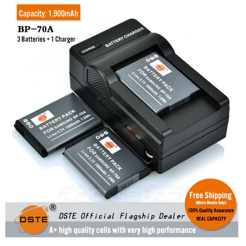 DSTE BP70A BP70A Replacement Battery or Charger For Samsung ES65 ST88