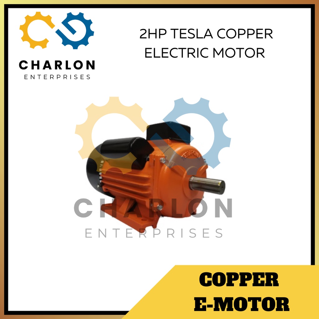 2HP TESLA COPPER ELECTRIC MOTOR SINGLE PHASE Shopee Philippines