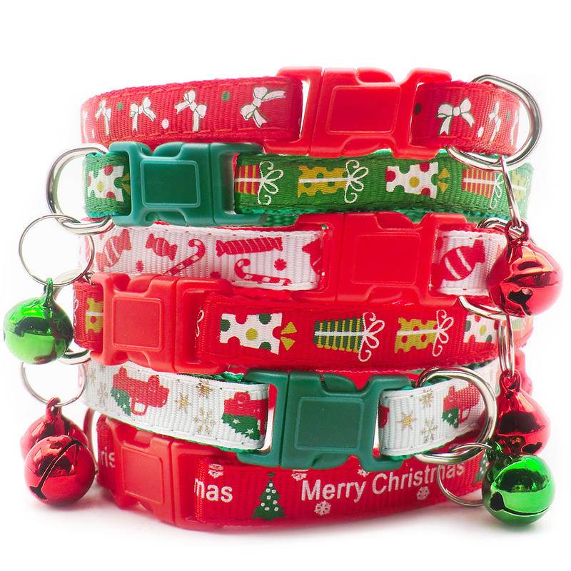Christmas Pet Bow Tie collar for cat dog Color Buckle Xmas Santa Claus