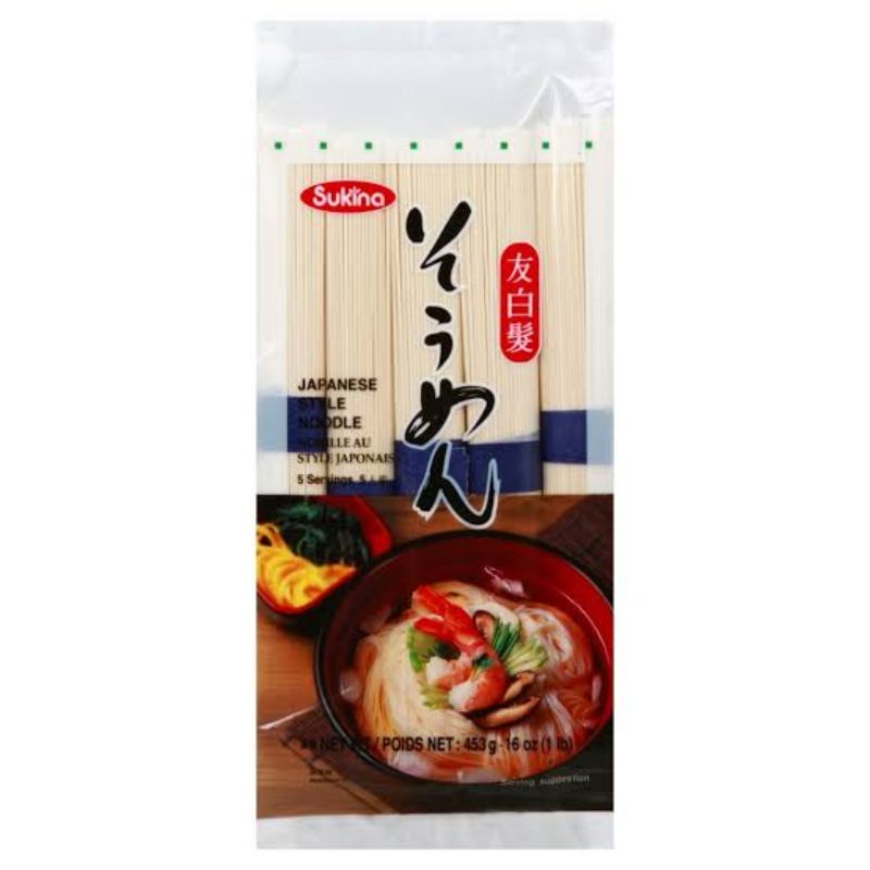 Sukina Japanese Style Noodles Somen 453g,Wang Buckwheat Soba Noodles