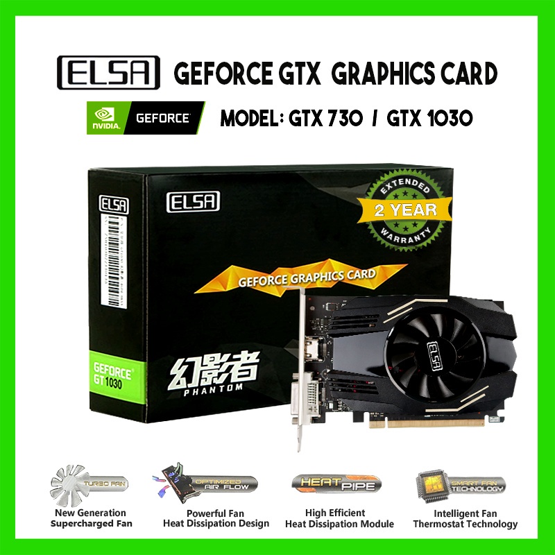ELSA Video Card GT730/GT1030 2G DDR3/4G DDR5 NVIDIA GeForce Graphic