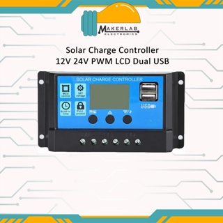 10A 30A 60A Solar Charge Controller for Solar Panel 12V 24V PWM LCD Dual USB PV Home Battery Charger