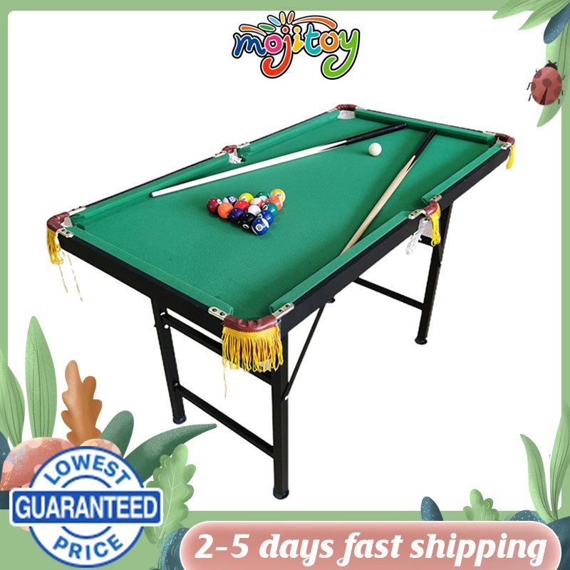 Mini Billiard Table Set 47x25 Inches Kids Liftable & Foldable Metal Billiards Table Pool Table