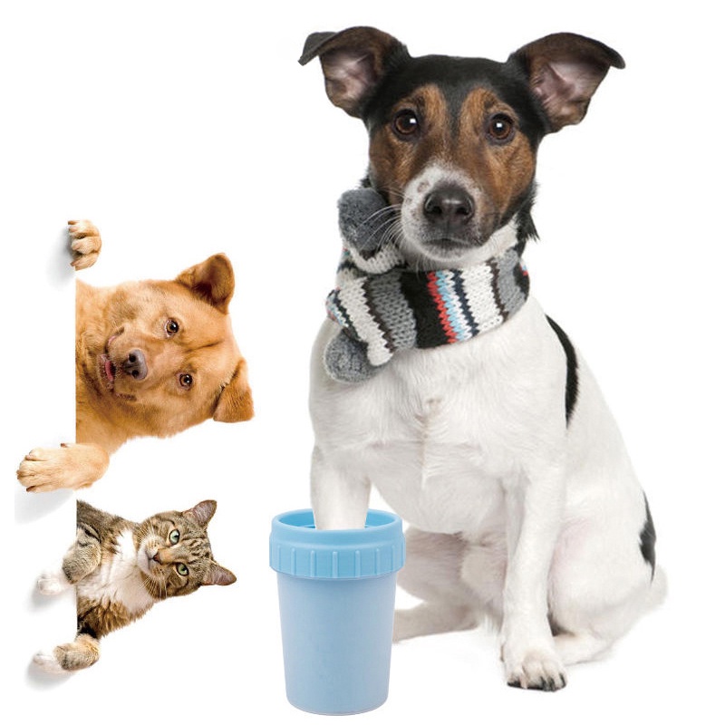 (hot)∋Pet New Land .Pet Paw Cleaner Pet Foot Cleaning Cup Portable Outdoor Manual Quick Dog Foot W #4