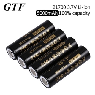 GTF 21700 3.7V 5000mAh Real Capacity Li-Ion Rechargeable Battery For Flashlight Electronic Car Flat