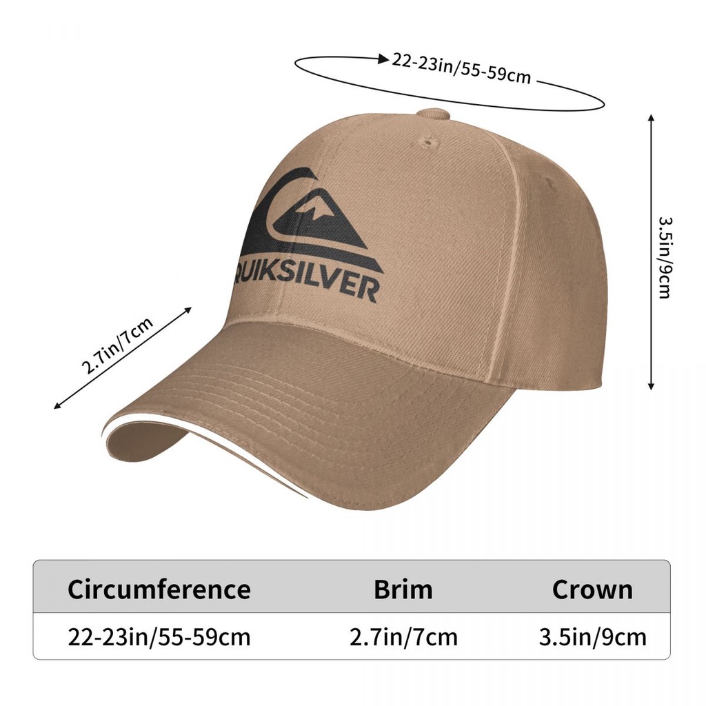 Quicksilver Logo Printed Flat Brim Hat Men Women Sunscreen Cap Casual ...