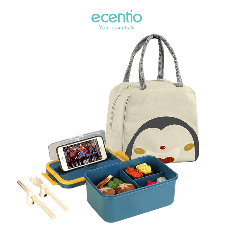 Ecentio lunch box set anti Spill lunch box Kids lunch bag 1500ml PP 5
