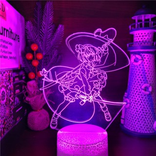Touhou Project Youmu Konpaku 3d Anime Lamp LED Night Lamp Kids Child Bedroom Decor Nightlight Manga #6