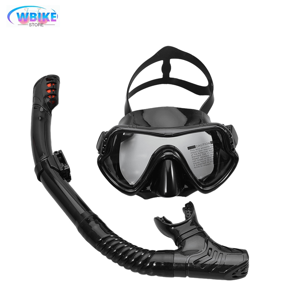 Snorkeling Set Scuba Diving Mask Tempered Glass Snorkel Adult Goggles