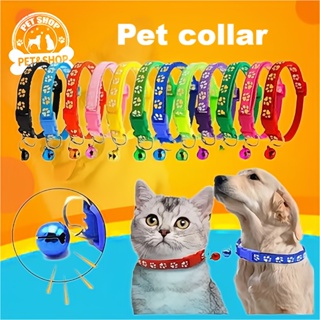 Pet new land pet collar dog paw collar with bell safety buckle neck dog cat puppy accessories