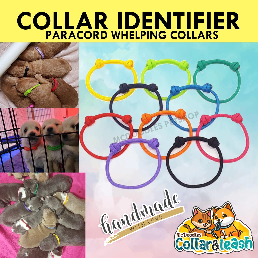 Whelping collars Paracord puppy ID collars Puppy identifier Shopee