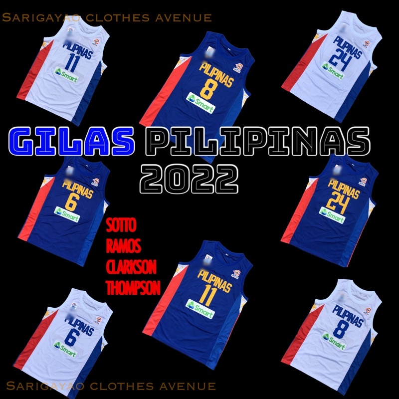 gilas pilipinas mens adult basketball jersey kai sotto dwight ramos clarkson scottie thompson #4