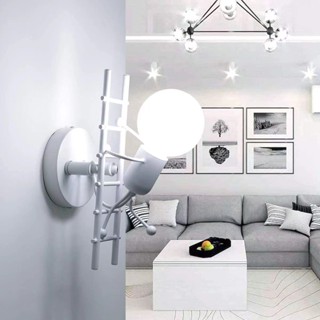 LH Nordic modern LED personalized creative interior wall lamp bedroom art decoration ladder lamp #5