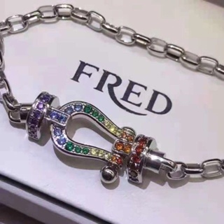 Fred Bracelet Full Half Diamond Rose Colored Gold Horseshoe 8-Word Buckle Head Li Jiaqi #6