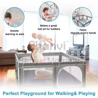 Baby Playpen Toddler Indoor Outdoor Kids Activity Center Safety Fence Play Area Breathable Mesh Crib #4