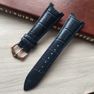 Anti-sweat cowhide strap 25*13mm Black Brown adapter Patek Philippe 5711/5712 co #4