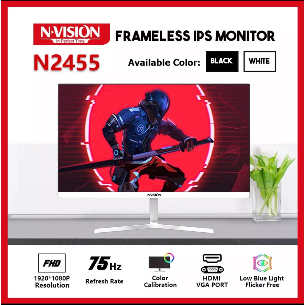 Nvision 22''/24’’/27'' IPS Monitor 75Hz 1920*1080P Flat FHD Gaming Monitor For Computer PC