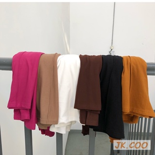 [JK.COO] Korean Women's Autumn Winter New Style Casual High Neck Slim-Fit Slimmer Look Versatile Long-Sleeved Bottoming Shirt T-Shirt  AA #7