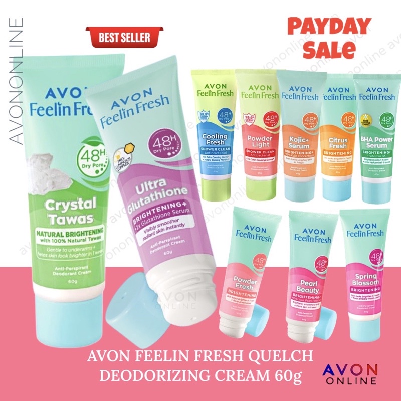 AVON Feelin Fresh QUELCH Deodorant Cream 60g Shopee Philippines