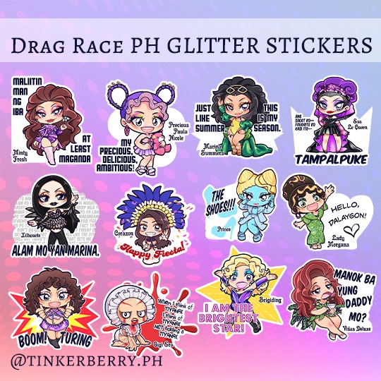 Drag Race PH Stickers | Glitter / Vinyl | Shopee Philippines