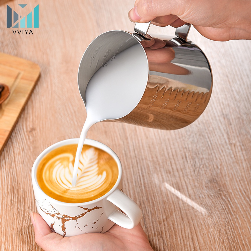 600ml Stainless milk frother cup Milk Frothing Jug Coffee Latte Serving