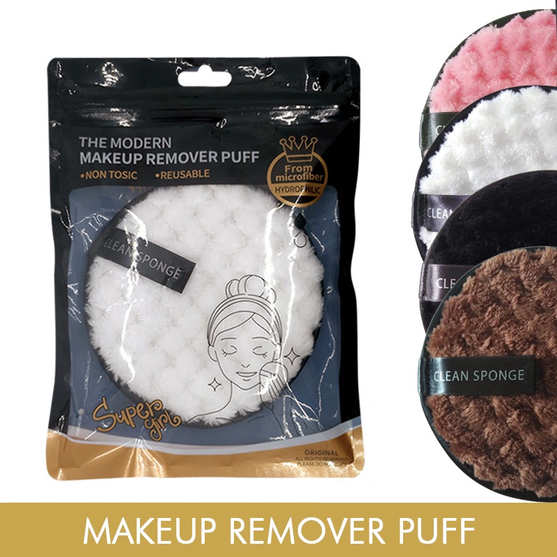 Clean water makeup remover Powder Puff Fiber sponge face wash sponge
