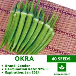 Okra 40seeds Camiling Smooth seeds vegetable repacked gardening