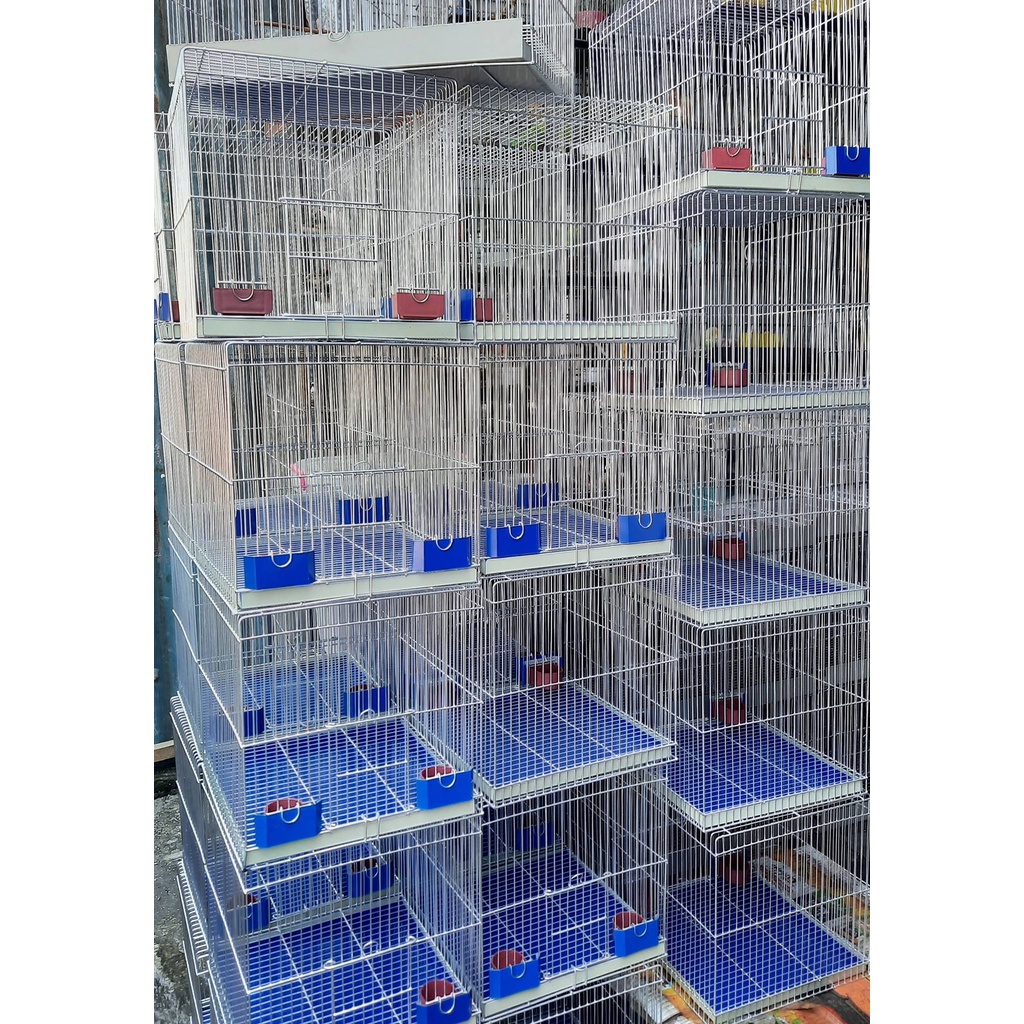 Bird Cage Double Pairing Cage Two Pairs for Lovebird 9 x 12 x 18 Quality Thick Galvanized Pet Cage #7