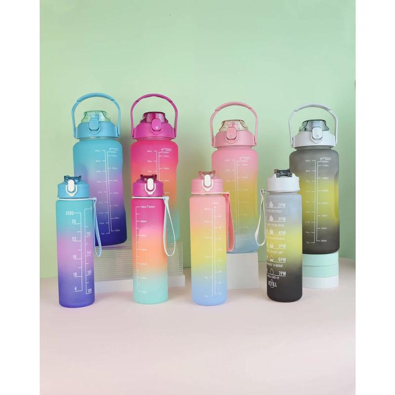 Winner 2in1 2L 1L Motivational Water Bottle W/ Time Marker Straw BPA ...