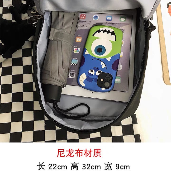 （Hot）Men's messenger bag ins tide brand small messenger bag leisure student single shoulder backpack