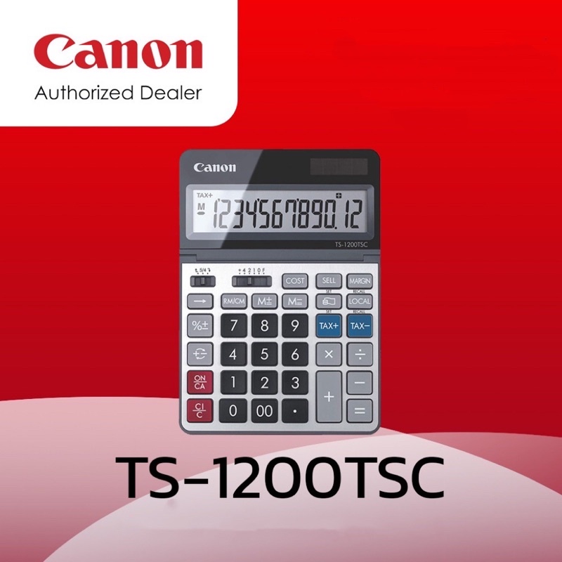 Canon Desktop Calculator Ts1200TSC/12 Digit/Adjustable LCD Display/Tax
