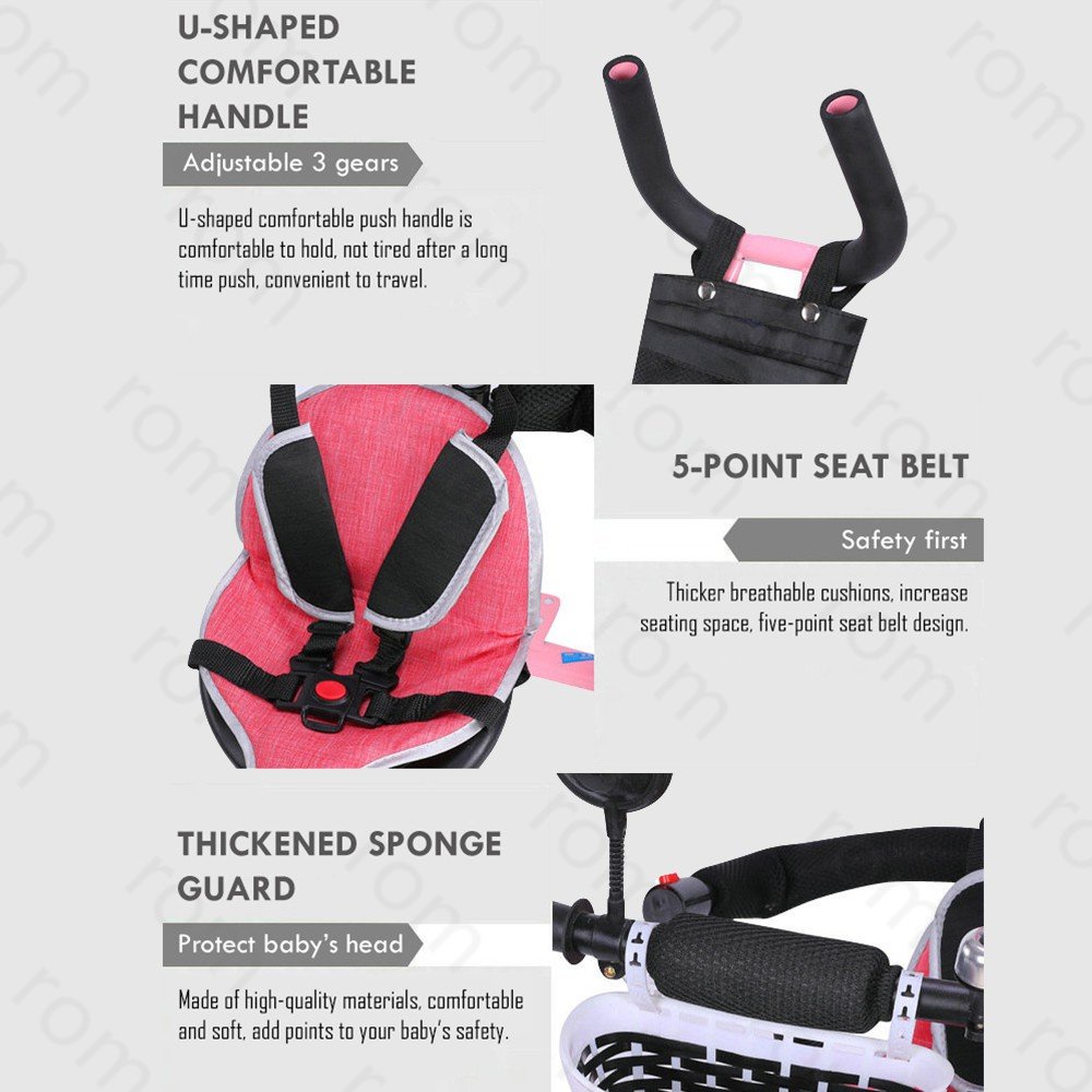 4 In 1 baby stroller bicycle kids tricycle bike for kids stroller bike Trolley Bike for baby - Image 6