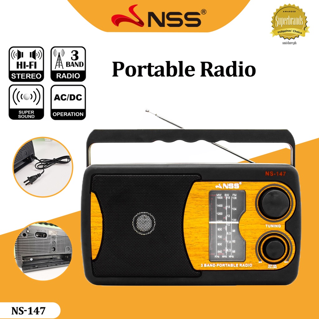 NSS Portable Radio FM/MW/SW BAND Multimedia Speaker System NSS NS147