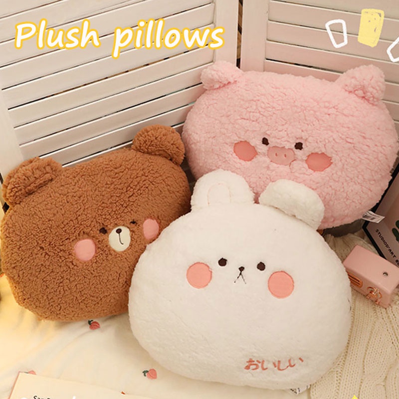 Cute Soft Throw Pillows Cartoon Chair Cushion Bed Supplies Girls Gifts