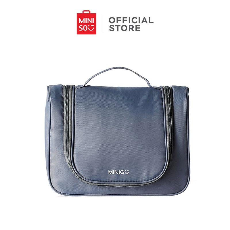 MINISO Minigo 3.0 Portable Toiletry Bag with Hanging Hook Gray Shopee