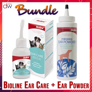 (BUNDLE) Bioline Pet Ear Powder Ear Care Itching Powder 30g + Bioline Ear Care 50ml