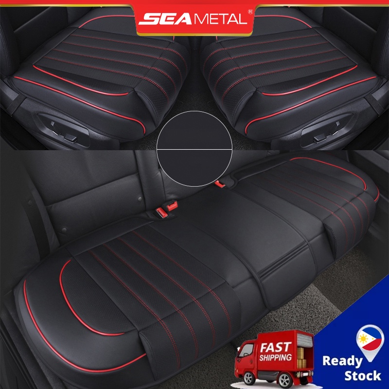 SEAMETAL Pu Leather Car Seat Cover SUV Sedan Seat Cushion Protector Interior Seat Mat