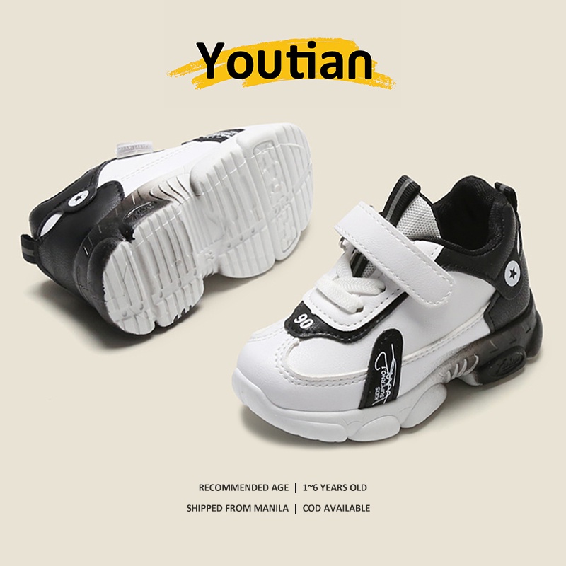 【On Hand】 Rubber Shoes For Kids Boys Thick Sole Casual Shoes Girls Korean Shoes 1 To 6 Years Old