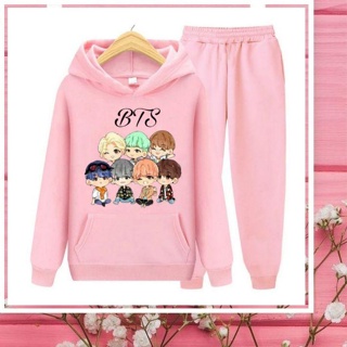 111.11 ️ Girls Long Sleeve Hoodie Sweater Suit And Long Pants Newest 2022girls Suit Korean Style Size S 4 5 6 Years M 7 8 9 Years XL 10 11 12 Years Old BTS Military army|Ra3 #3