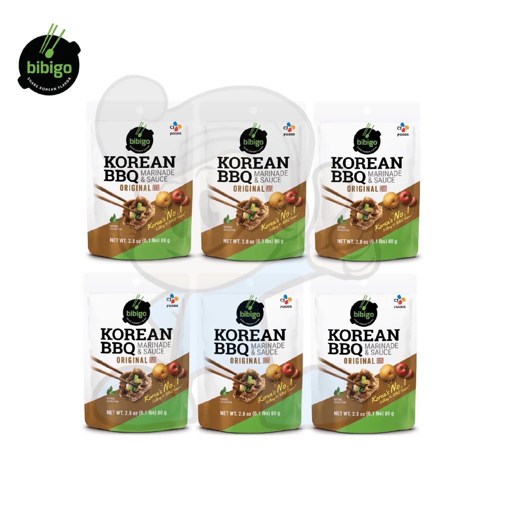CJ Bibigo Korean BBQ Marinade and Sauce Original (6 x 80g) Shopee