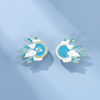 Artistic Blue Devil Eyes Enamel Lapel Pin Brooch Creative Wings Eyes Badge Pins Jewelry Accessories Gift for Friends #7