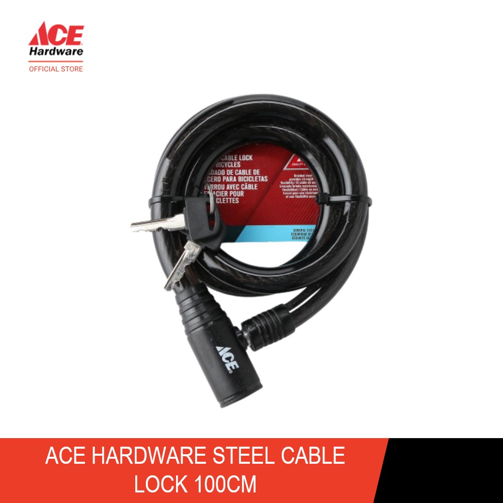 Ace Hardware Steel Cable Lock 100cm Shopee Philippines