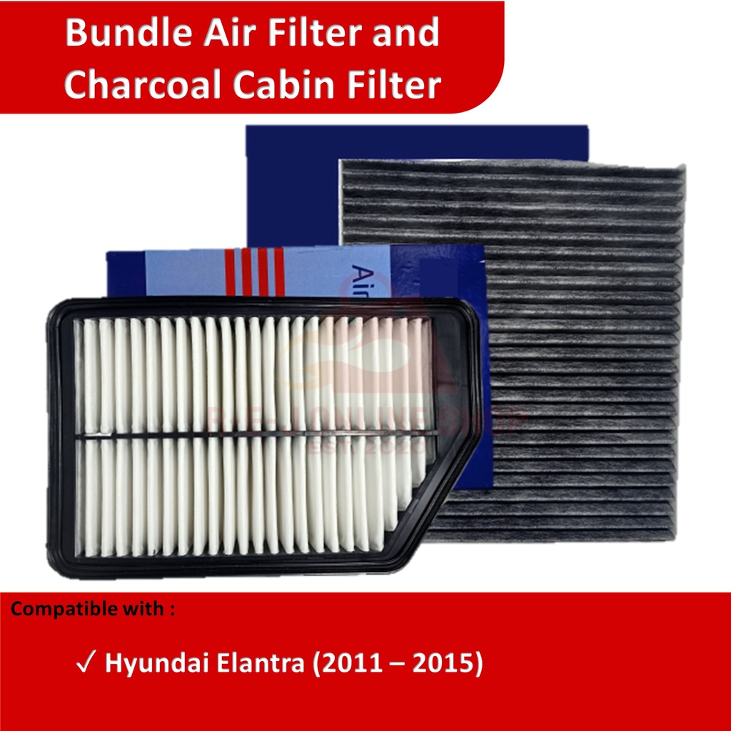 Bundle Air Filter and Charcoal Cabin Filter for Hyundai Elantra (2011