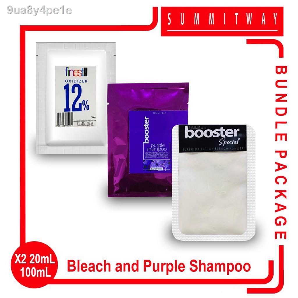 (cod)Hair Bleaching Set (20g Booster Bleach plus 100ml Oxidizer) with